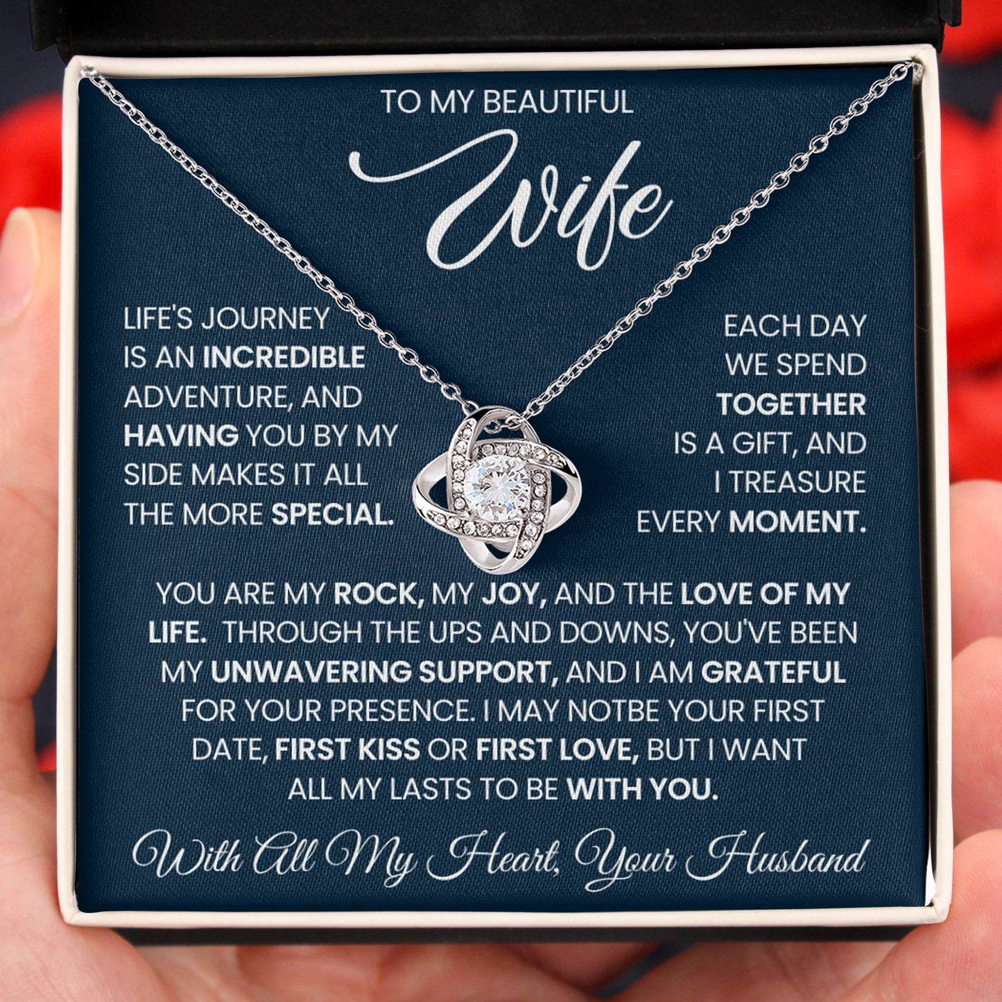 Love Knot Necklace for Wife from Husband | Romantic Jewelry Gift
