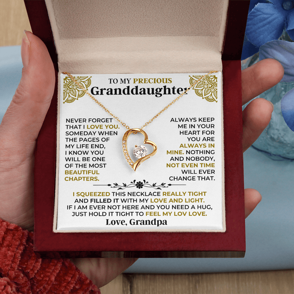 To My Granddaughter – A Hug You Can Hold Necklace