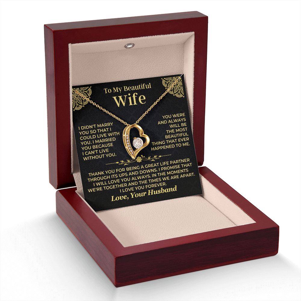 To My Wife – The Most Beautiful Thing in My Life Necklace
