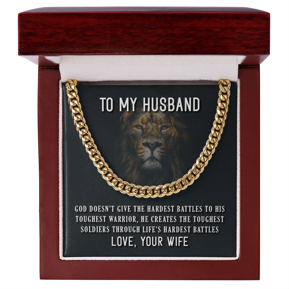 To My Husband Necklace – God Made You Strong