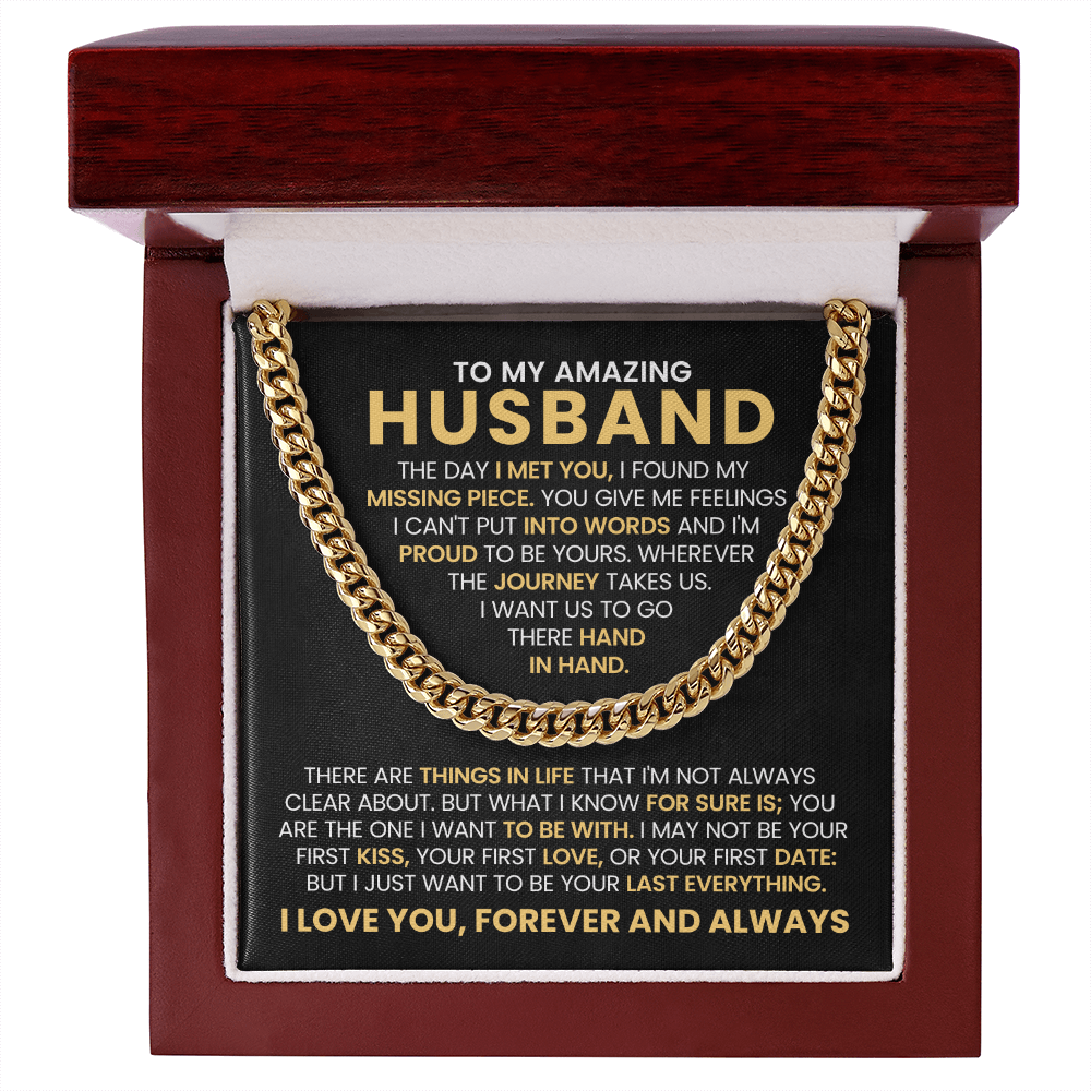 To My Husband Necklace – My Missing Piece Forever
