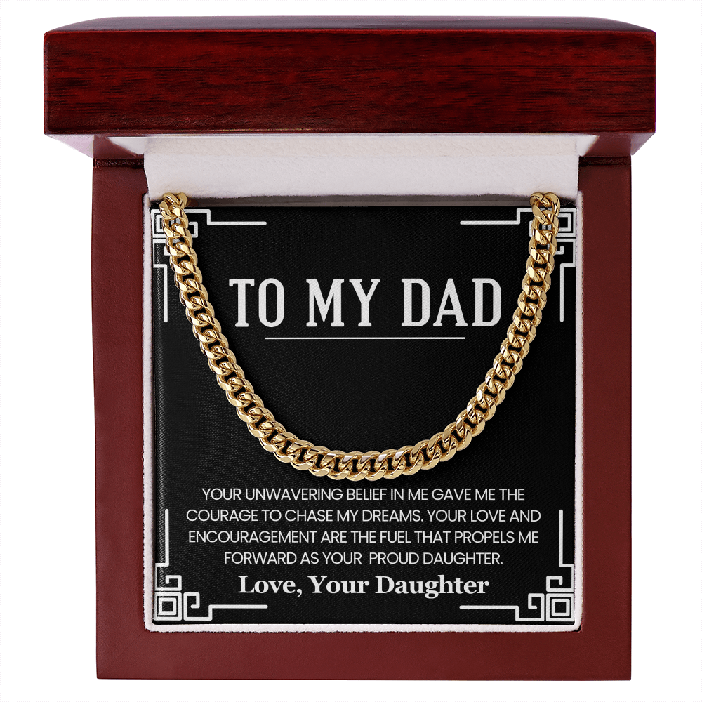 To My Dad Necklace – Your Proud Daughter's Love