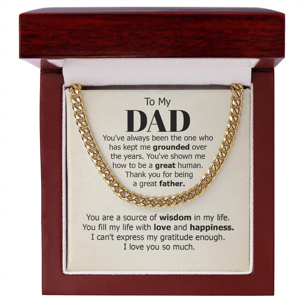 To My Dad Necklace – Thank You for Guiding My Life
