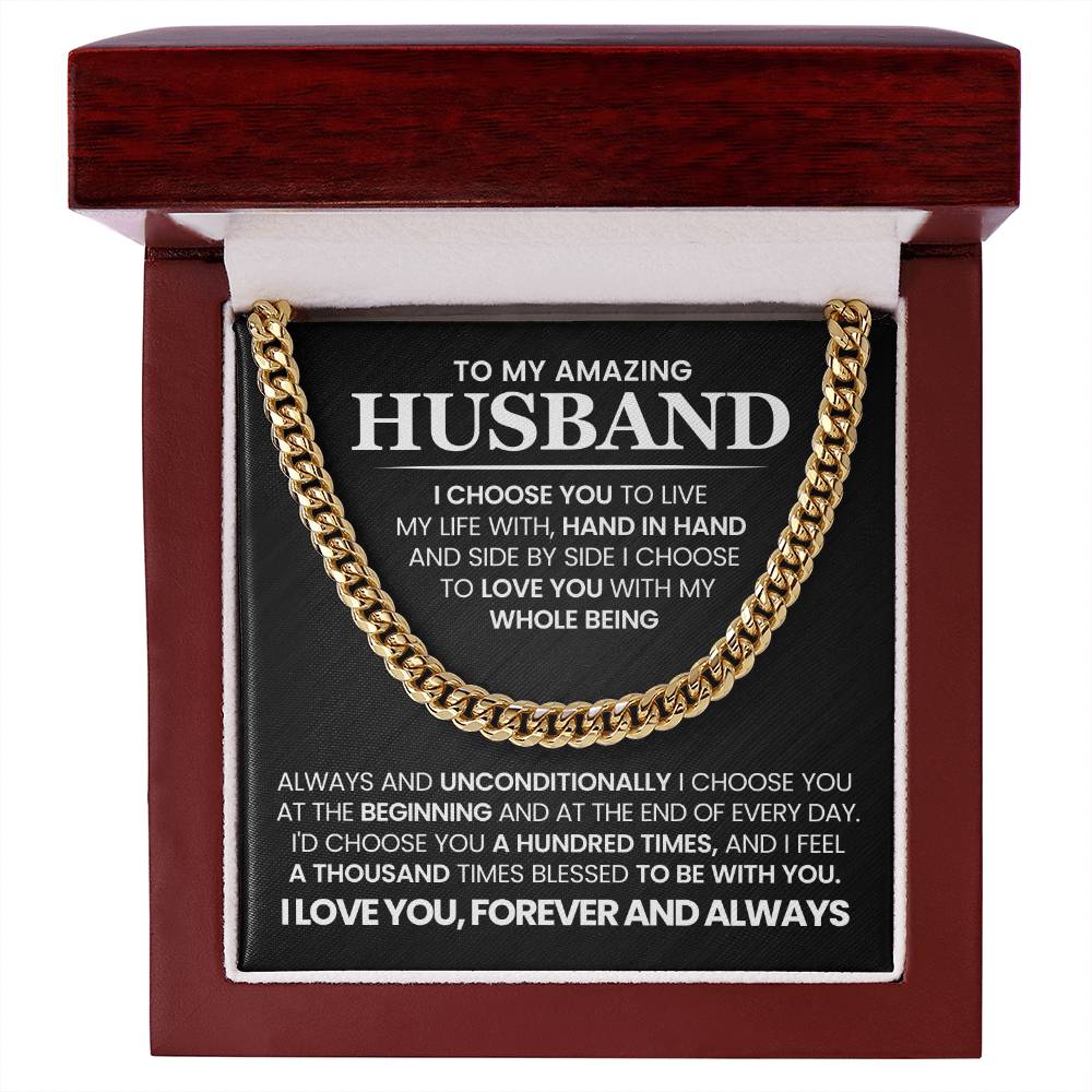 To My Husband Necklace – I Choose You Forever & Always