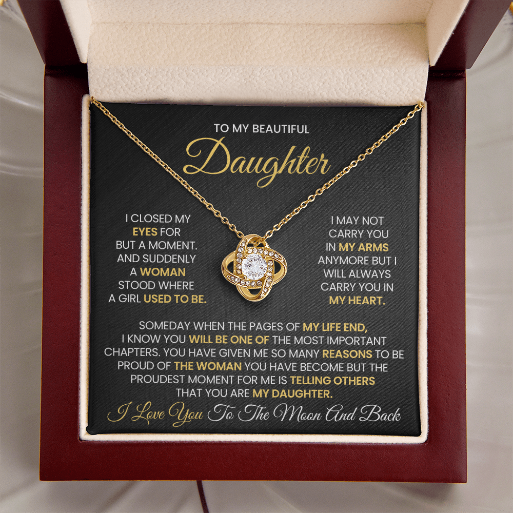 Love Knot Necklace for Daughter from Dad – Forever My Baby Girl