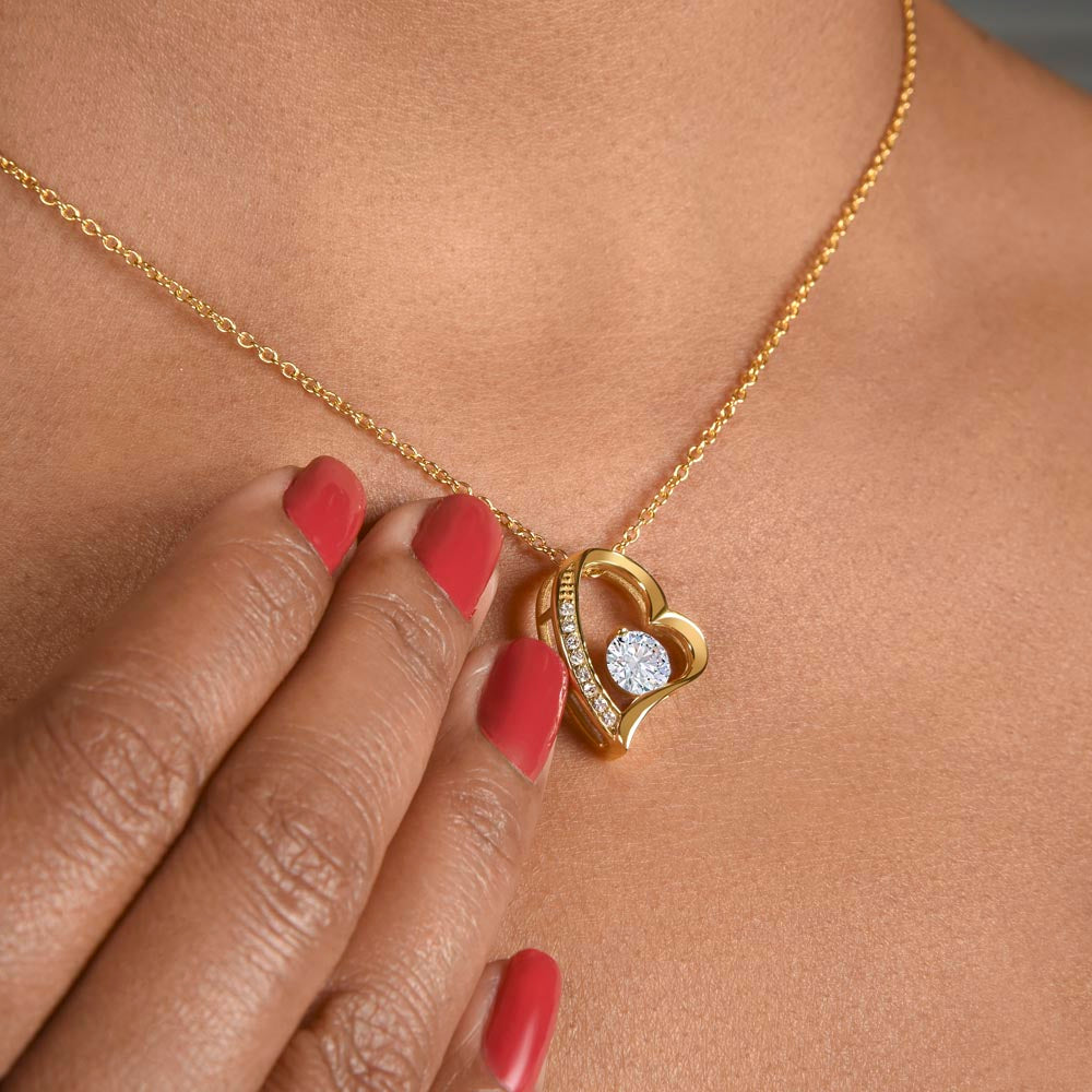 Gift for Daughter-in-Law from Mother-in-Law, Forever Love Heart Necklace