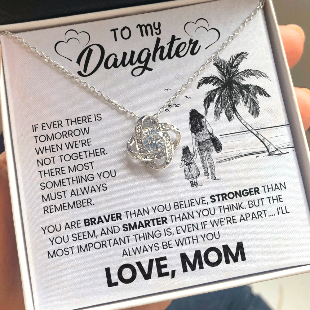 Love Knot Necklace for Daughter from Mom – I'll Always Be With You Gift