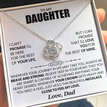 Love Knot Necklace for Daughter from Dad – Forever Loved Inspirational Gift