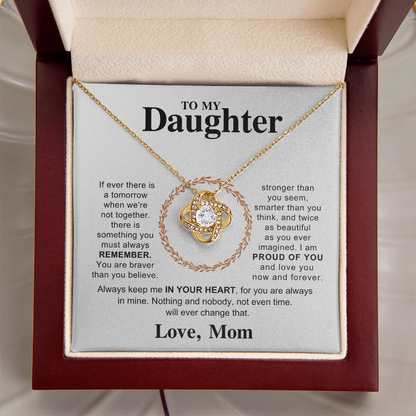 Love Knot Necklace for Daughter - Heartfelt Gift from Mom Forever