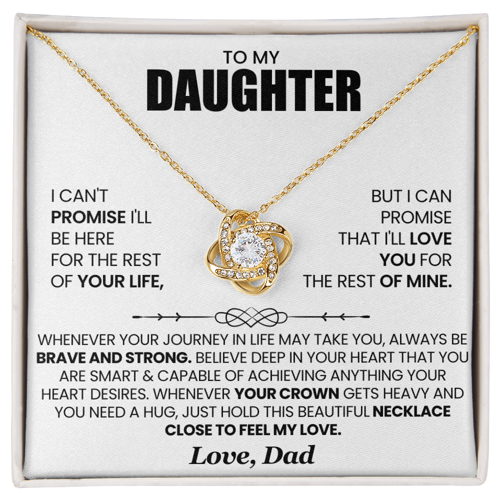 Love Knot Necklace for Daughter from Dad – Forever Loved Inspirational Gift