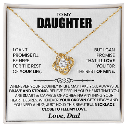 Love Knot Necklace for Daughter from Dad – Forever Loved Inspirational Gift