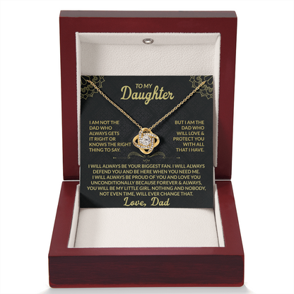 Love Knot Necklace for Daughter from Dad – Forever My Little Girl Gift