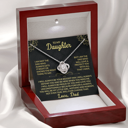 Love Knot Necklace for Daughter from Dad – Forever My Little Girl Gift