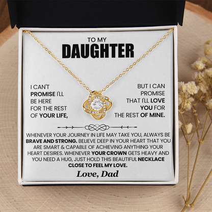 Love Knot Necklace for Daughter from Dad – Forever Loved Inspirational Gift