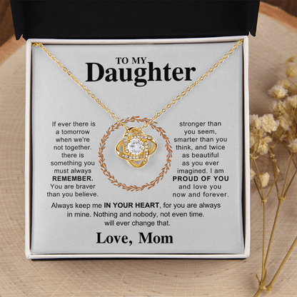 Love Knot Necklace for Daughter - Heartfelt Gift from Mom Forever