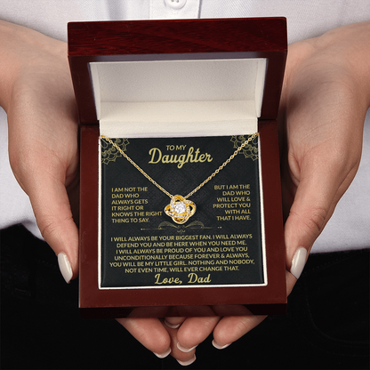 Love Knot Necklace for Daughter from Dad – Forever My Little Girl Gift