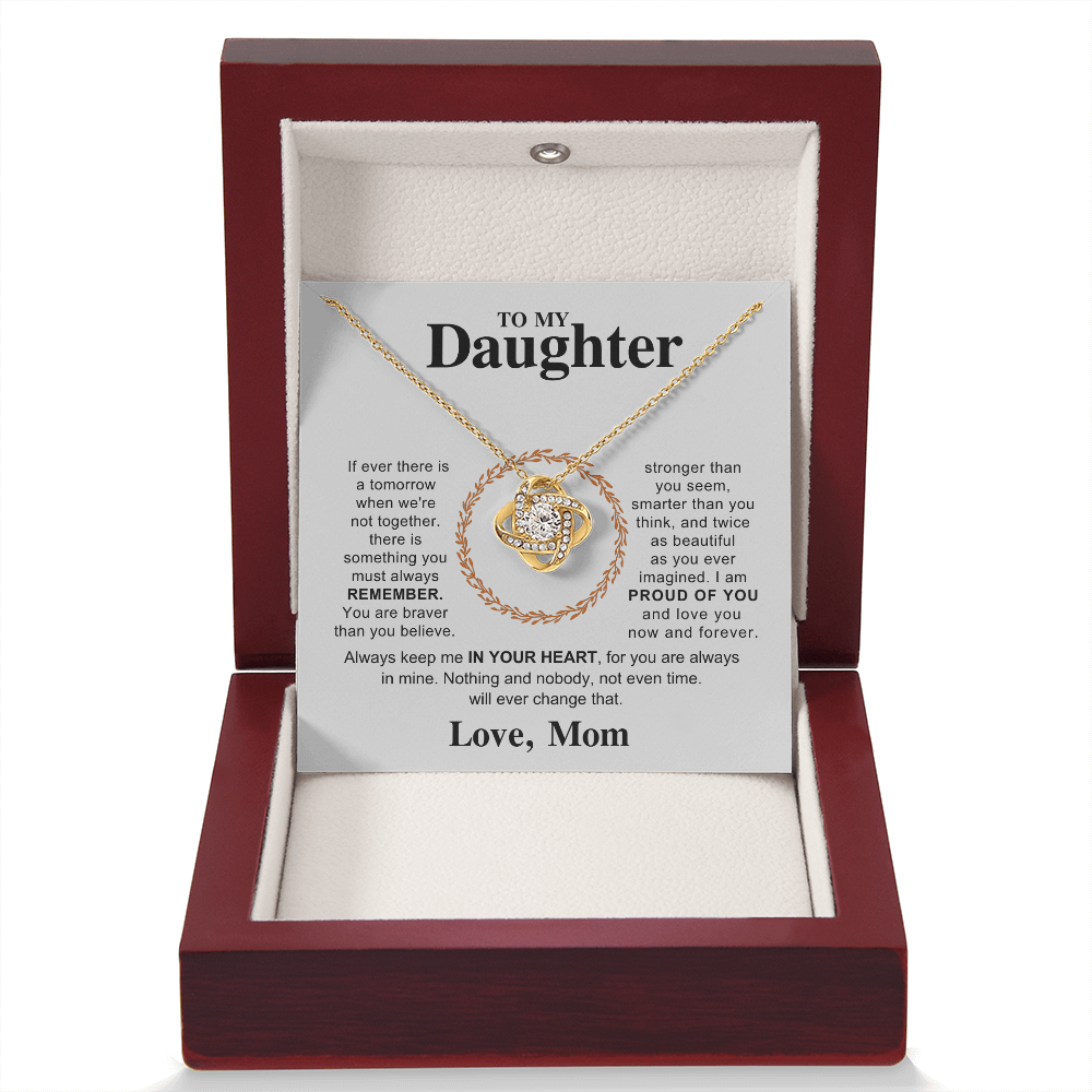 Love Knot Necklace for Daughter - Heartfelt Gift from Mom Forever