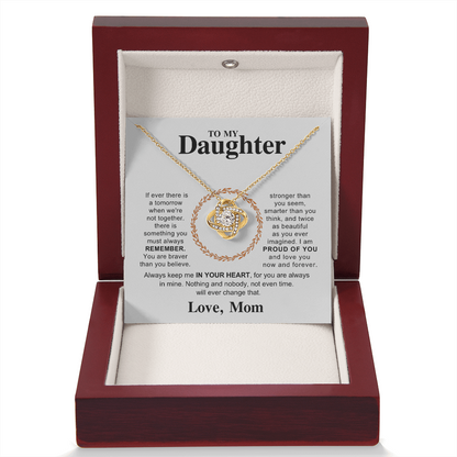 Love Knot Necklace for Daughter - Heartfelt Gift from Mom Forever