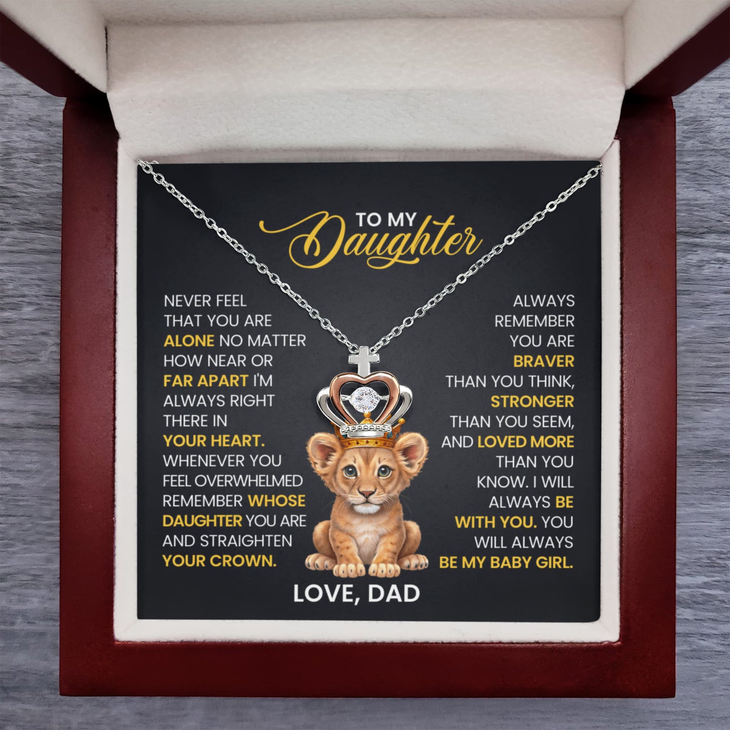 Father-to-daughter-Crown-Pendant-Necklace-with-baby-girl-message 