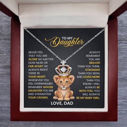 Father-to-daughter-Crown-Pendant-Necklace-with-baby-girl-message 