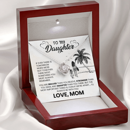 Love Knot Necklace for Daughter from Mom – I'll Always Be With You Gift