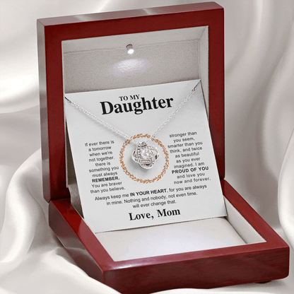Love Knot Necklace for Daughter - Heartfelt Gift from Mom Forever