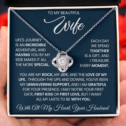 Love Knot Necklace for Wife from Husband | Romantic Jewelry Gift