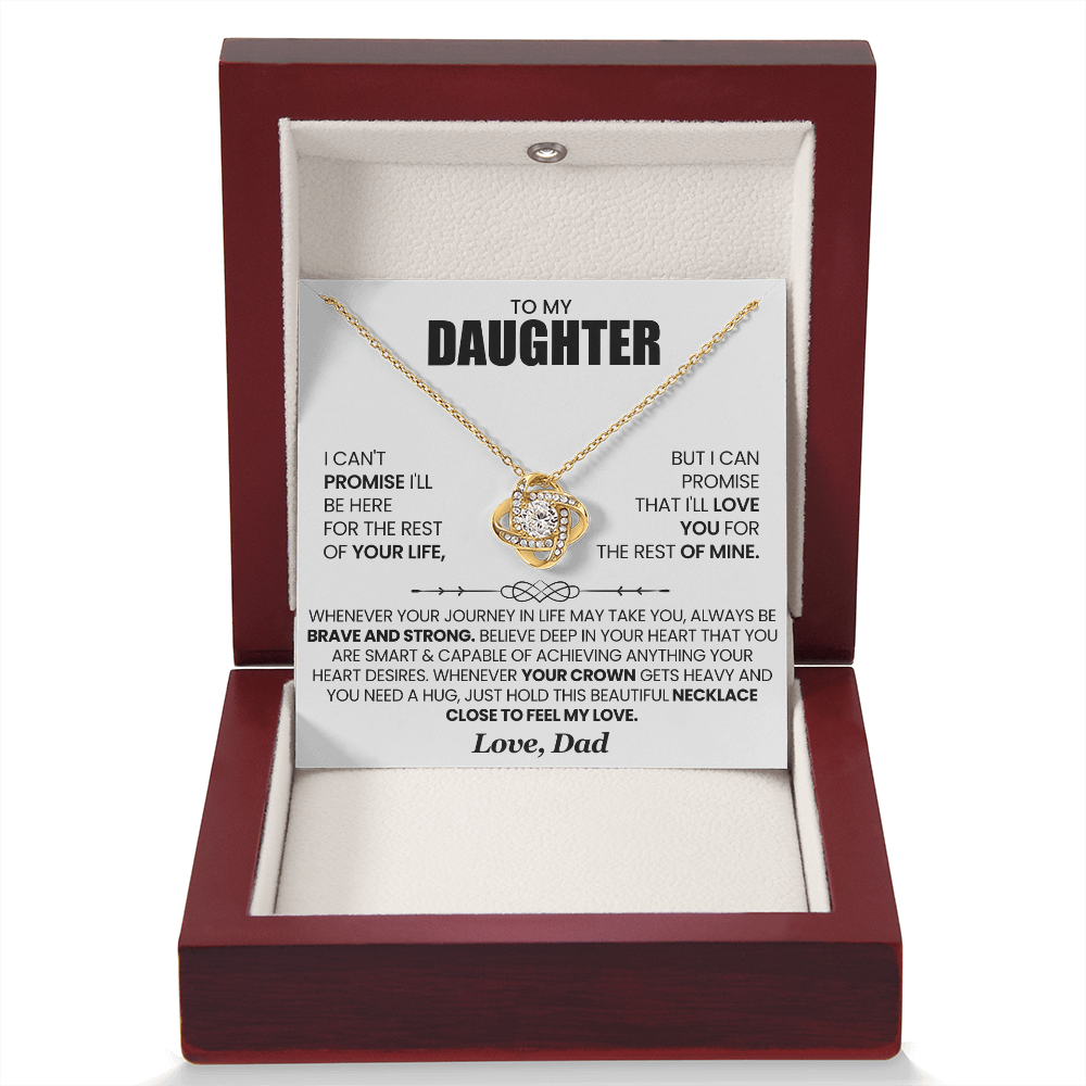 Love Knot Necklace for Daughter from Dad – Forever Loved Inspirational Gift