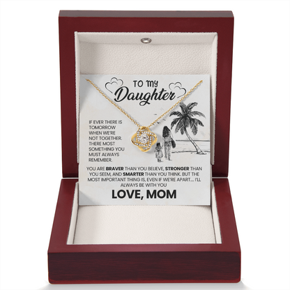 Love Knot Necklace for Daughter from Mom – I'll Always Be With You Gift