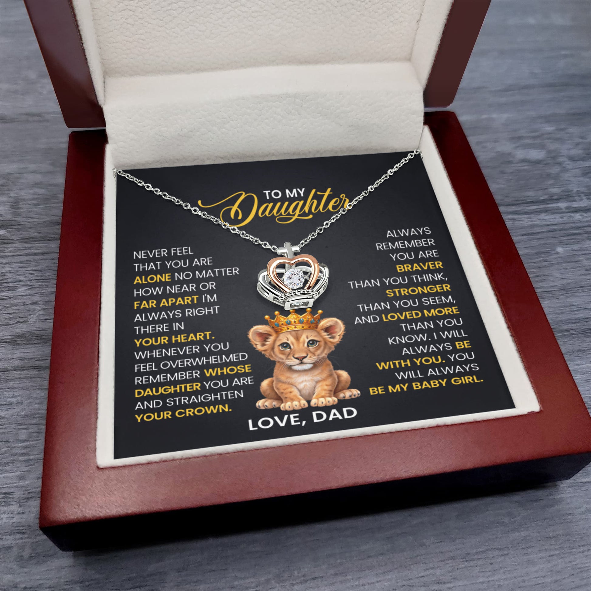Meaningful-Crown-Pendant-Necklace-birthday-gift-for-daughter-from-dad 