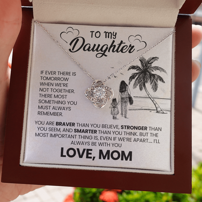 Love Knot Necklace for Daughter from Mom – I'll Always Be With You Gift