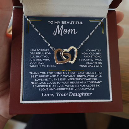 Mom Appreciation Gift Necklace with Meaningful Message Card 