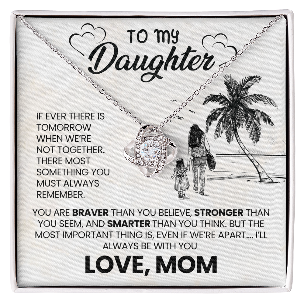 Love Knot Necklace for Daughter from Mom – I'll Always Be With You Gift