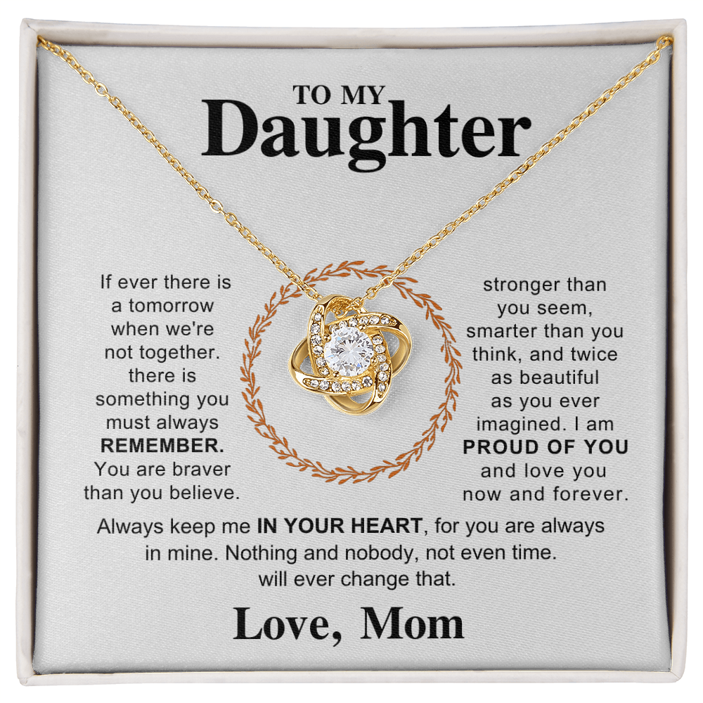 Love Knot Necklace for Daughter - Heartfelt Gift from Mom Forever
