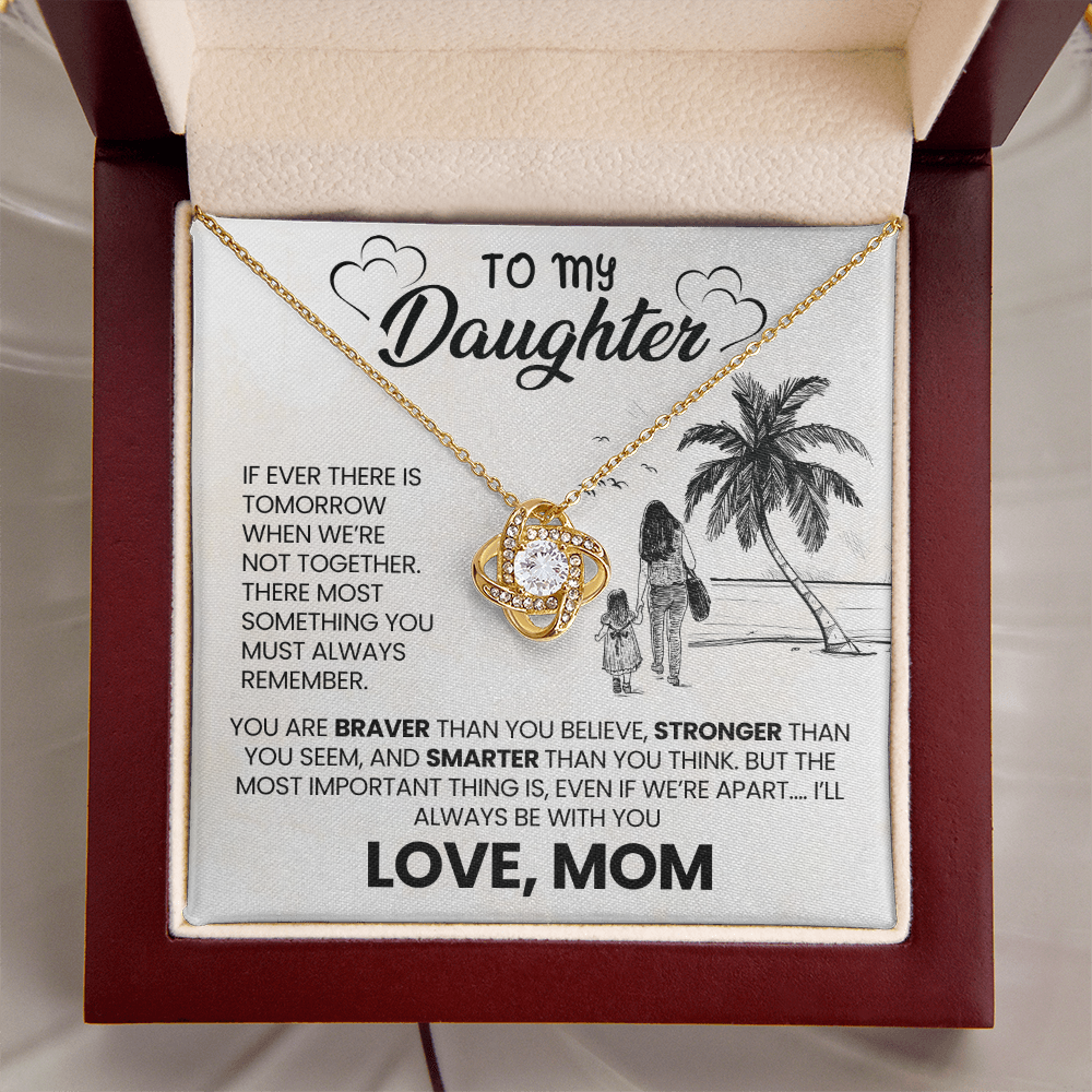 Love Knot Necklace for Daughter from Mom – I'll Always Be With You Gift