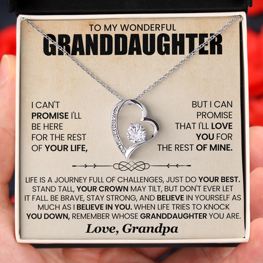 To My Granddaughter Stand Tall & Stay Strong Necklace
