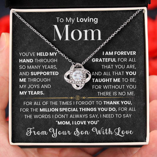To My Mom Forever Grateful I Love You Necklace