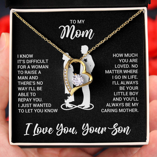 To My Mom I'll Always Be Your Little Boy Necklace