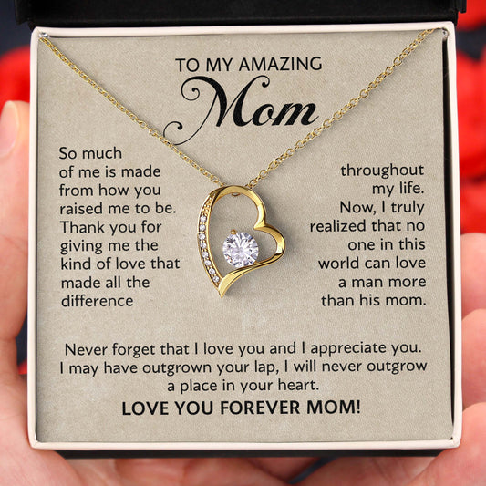To My Mom Love You Forever Forever Love Necklace