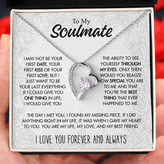 To My Soulmate My Missing Piece Forever Necklace
