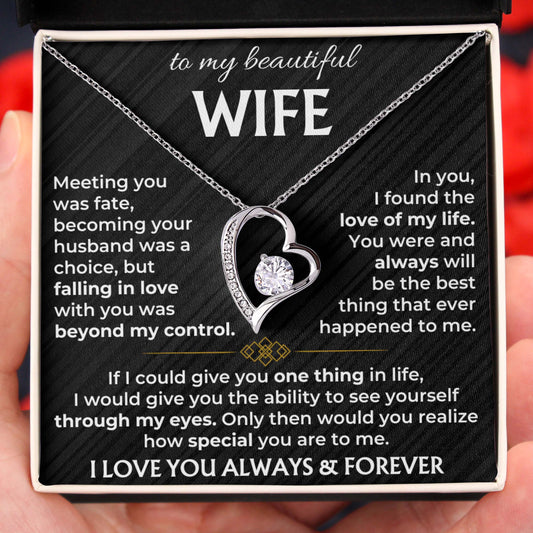 To My Wife Love of My Life Forever Love Necklace