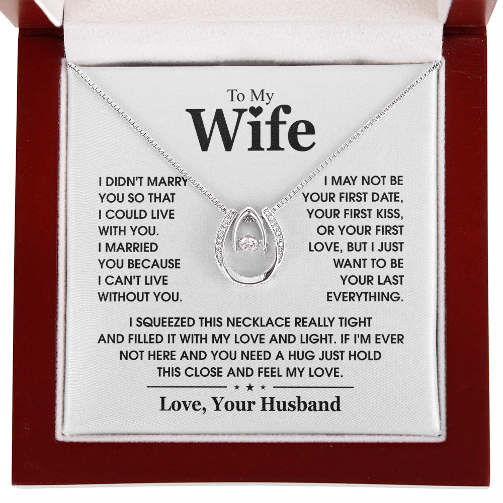 Valentine's Day Gift for Wife from Husband sparkling necklace 