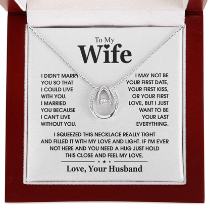 Valentine's Day Gift for Wife from Husband sparkling necklace 