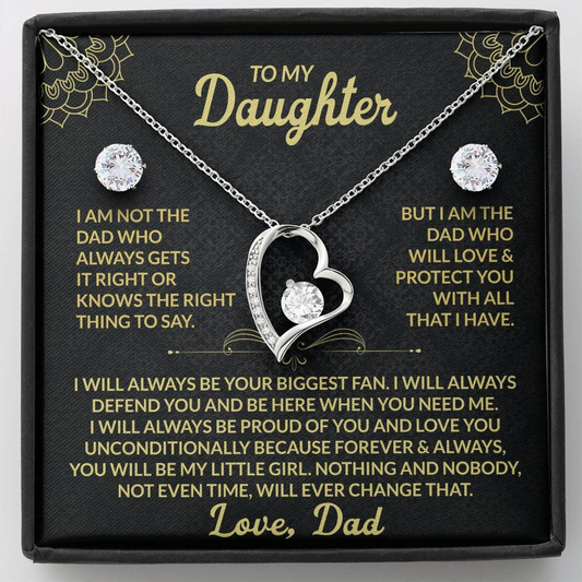 To My Daughter – Dad's Forever Love Jewelry Set