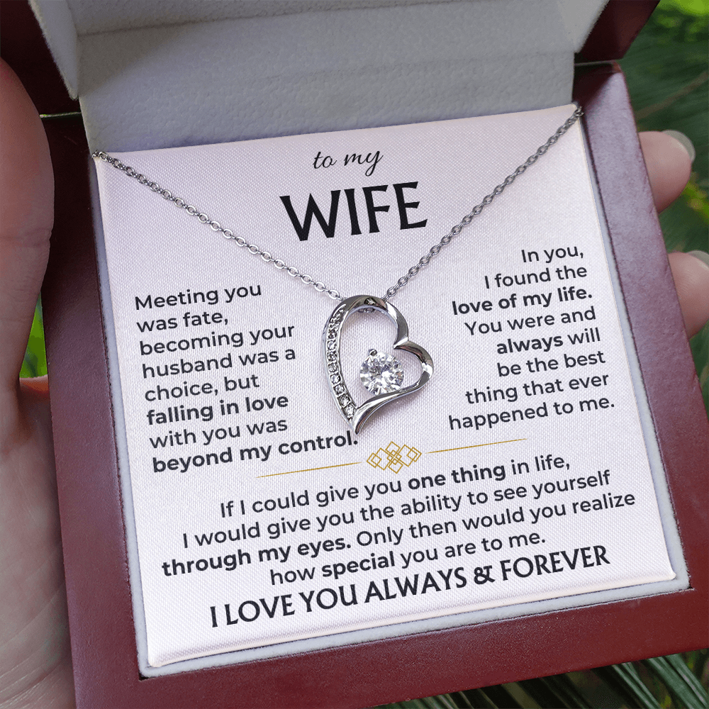 White-gold-Forever-Love-Necklace-for-wife 