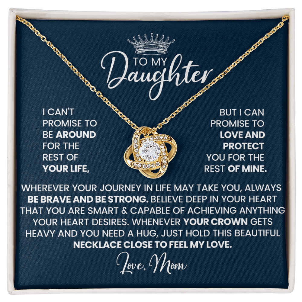 Yellow-gold-Love-Knot-Necklace-for-daughter-from-mother 