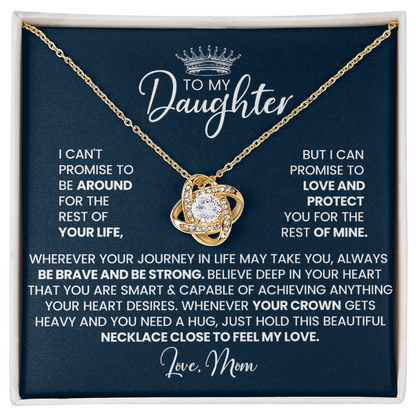Yellow-gold-Love-Knot-Necklace-for-daughter-from-mother 