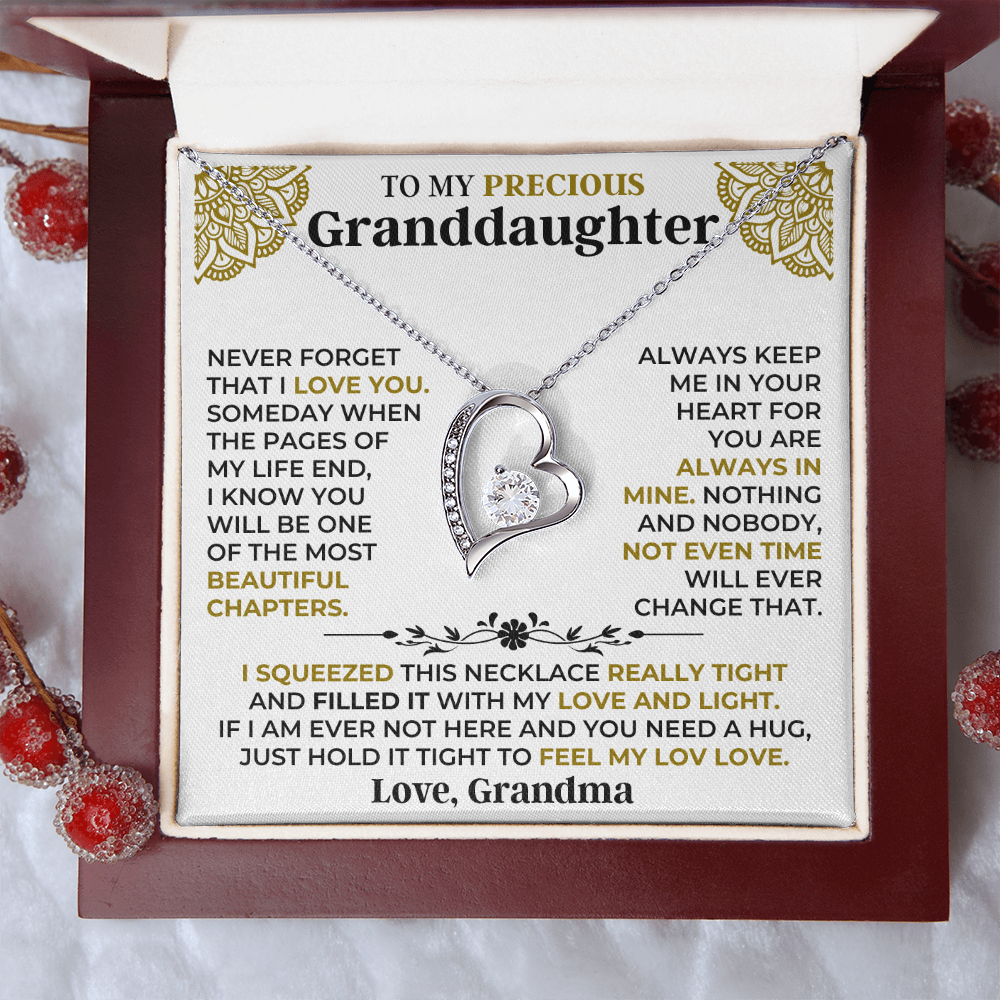 Granddaughter Forever Love Necklace Gift from Grandma