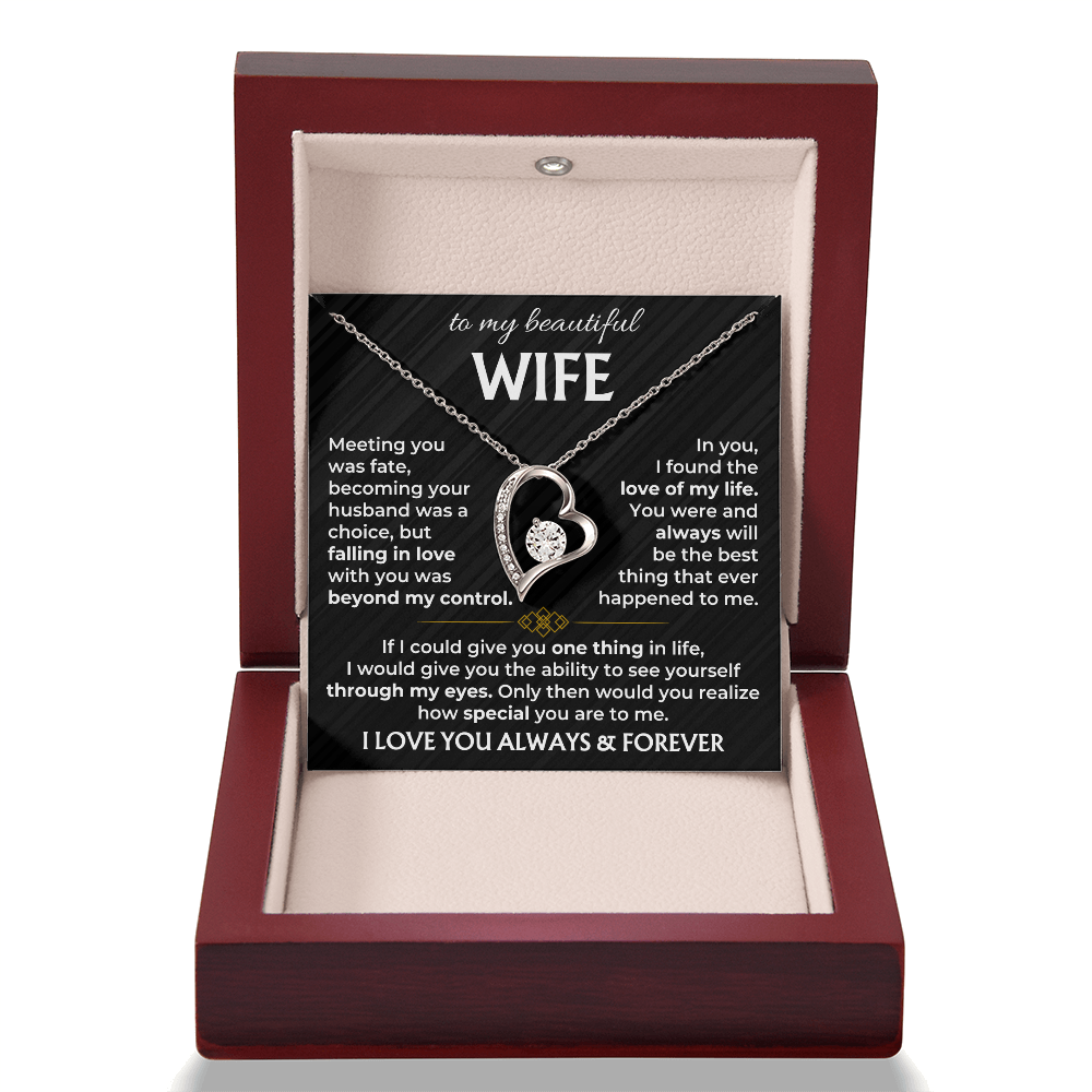 To My Wife Love of My Life Forever Love Necklace