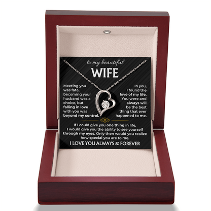To My Wife Love of My Life Forever Love Necklace